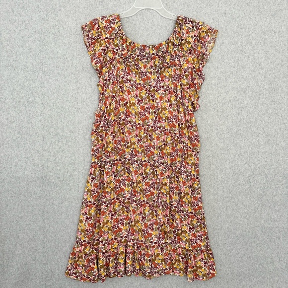 Old Navy Waist Defined Flutter Sleeve Floral Mini Dress Womens Size 2X - Picture 4 of 12